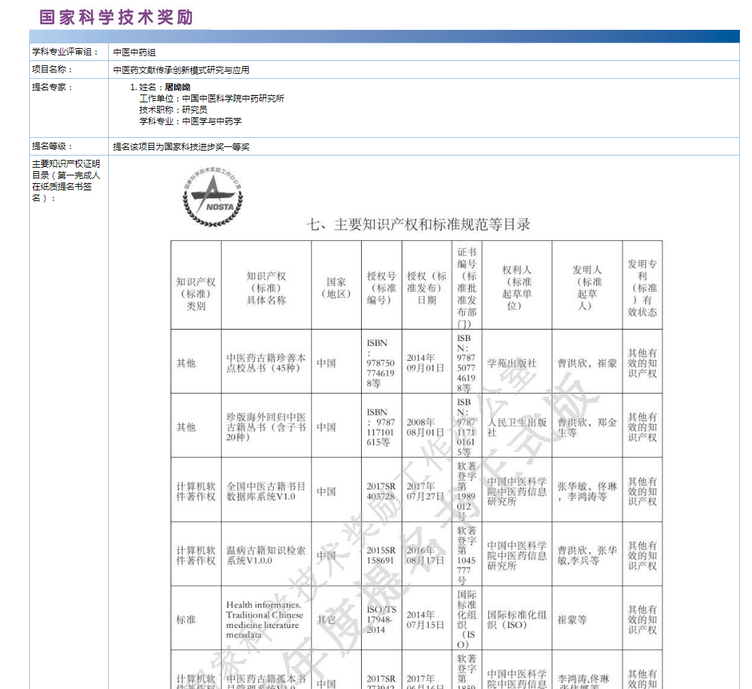 钟南山团队入围2020年度国家科技奖提名